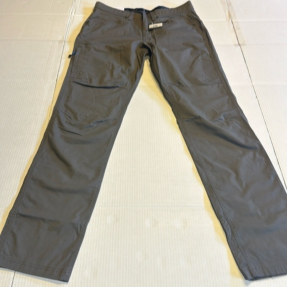 NWT Eddie Bauer brown Rappel Canvas Pant teak slim fit zipper side pocke… - Picture 1 of 11